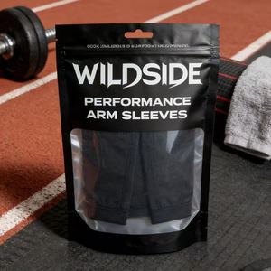 Custom Printed Black Waterproof Three Side Seal Zipper Pouch-Reusable Bag for clothing accessories <b>packaging</b> with window - Product Image 6