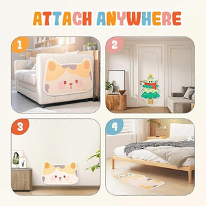 Alfombrilla autoadhesiva para rascar gatos montada en la pared Idea de regalo de Navidad para propietarios de gatos Protege los daños en los muebles para la puerta del sofá de pared - Product Image 4