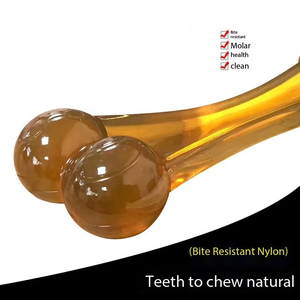 Shengchaoyi limpieza interactiva perro masticar juguete palo resistente a mordeduras Pu jugar hueso juguete para dentición cachorros - Product Image 6