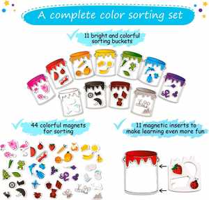 Tapis de tri magnétique pour enfants : Jeux d'association et d'apprentissage avec aimants pour le développement de la motricité fine - Product Image 5