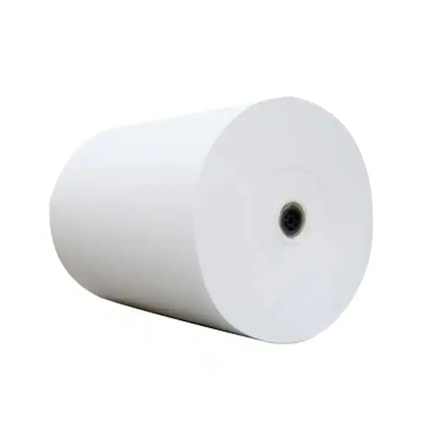 Kualitas tinggi pabrikan Cina gulungan kertas profesional bahan baku satu sisi ganda gulungan kertas berlapis PE