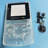 Coque de remplacement adaptée à la console de jeu Nintendo GBC, coque neuve de couleur, adhésif conducteur lumineux, miroir