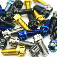 Vis à tête Torx à embase en alliage de titane TC4, anodisée couleur, à plusieurs dents, sur mesure pour moto, automobile, course, fixation