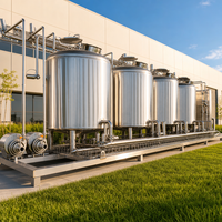 Station CIP Tonsen 2000L à 4 cuves en acier inoxydable avec système CIP à double enveloppe pour la production de bière et de boissons à grande échelle