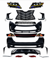 Set Body Kit FUNKYWHEEL Berkualitas Tinggi Warna Hitam untuk Venza 2009-2015 Facelift, Bumper Depan Belakang, Grille, Lampu Depan dan Lampu Belakang