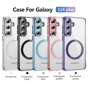 Casing ponsel keras mewah, tas ponsel pelindung kamera magnetik, casing ponsel untuk Samsung Galaxy S24 Ultra