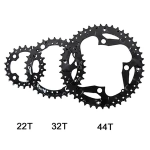 Yüksek kaliteli toptan MTB dişli 3*9S 22T 32T 44T tek/triportör dişli süper hafif dağ bisikleti dişli Shim