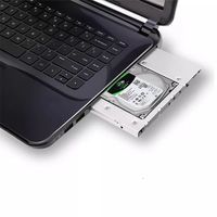 Alluminio 9.0/9.5/12.7mm 2.5 pollici 2 ° custodia disco disco rigido SATA3.0 SSD staffa adattatore secondo Hdd Caddy Computer portatile nero