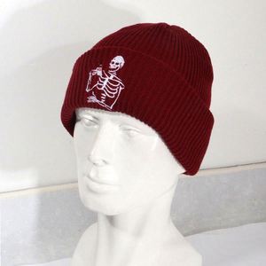 Gorro de Punto de Invierno de Color Sólido, Gorro de Punto con Letras, Gorro de Punto Y2K, Gorro de Punto Bordado 100% Acrílico con Logotipo Personalizado - Product Image 3