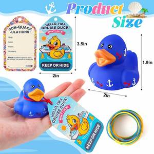 Colorful Plastic Stress-Relief Squeaky Yellow Duck Toy for Children's <b>Bathing</b> Wholesale Summer Series Cruise Design - Product Image 3