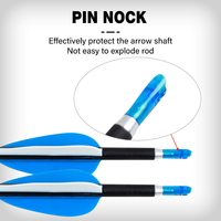 Flèches en carbone mixte SPG Archery 6 mm, 30 pouces, pointe fixe, ailettes en plastique pour arc classique, arc recurve, arc long de chasse