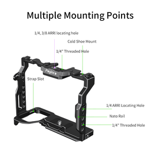Kit de cage pour appareil photo en alliage d'aluminium pour appareil photo <span class=keywords><strong>Sony</strong></span> <span class=keywords><strong>A7IV</strong></span> / A7RV avec poignée supérieure et poignée latérale en bois - Product Image 5