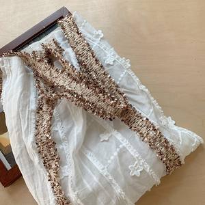 Floral Ribbon Textured Canvas Shoulder <b>Bag</b> Vertical Square Portable Everyday Outfits Polyester M8974 - Product Image 2