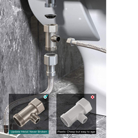 Fixation Bidet de Toilettes Mécanique Non Électrique à Double Buse, Eau Froide et Chaude, Auto-Nettoyante, En Gros