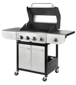 Parrilla <span class=keywords><strong>de</strong></span> gas <span class=keywords><strong>de</strong></span> <span class=keywords><strong>4</strong></span> + 1 quemador, portátil, metal resistente <span class=keywords><strong>de</strong></span> alta presión, carrito <span class=keywords><strong>de</strong></span> parrilla <span class=keywords><strong>de</strong></span> barbacoa <span class=keywords><strong>de</strong></span> acero inoxidable con mesa auxiliar - Product Image 3