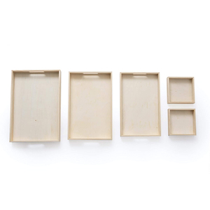Plateau de service en bois massif personnalisé en gros - Différentes tailles, logo personnalisé, OEM/ODM disponible, marque LQ - Product Image 3