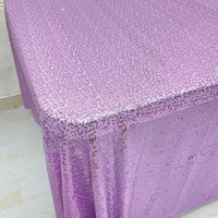 Nappe Rectangulaire Scintillante Premium 3mm à Paillettes et Perles Hexagonales pour Mariage, Banquet, Fête, Événement, Décoration de Table
