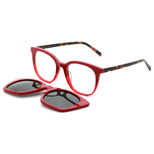 G5701 Nuevo Diseño de Montura de Acetato <span class=keywords><strong>con</strong></span> <span class=keywords><strong>Clip</strong></span> Sobrepuesto de Acetato Gafas de Sol Cuadradas <span class=keywords><strong>con</strong></span> <span class=keywords><strong>Clip</strong></span> Polarizado Magnético Fuerte - Product Image 3