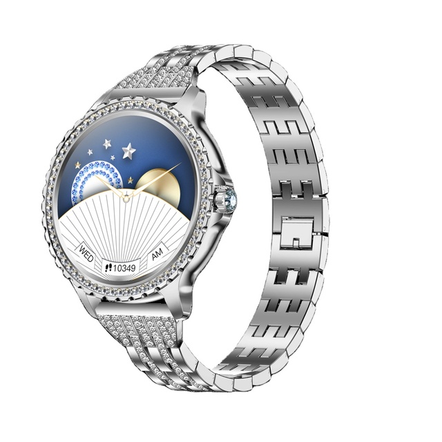 2024 New Women's Fashion Smartwatch Android 3 ATM Waterproof Heart Rate Monitor for Calling Stainless Steel Fitness