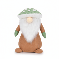 Figuras de Gnomos de Hongo Simples de Fieltro Verde Claro, Elegantes, de Buena Calidad, para Interiores, de Navidad