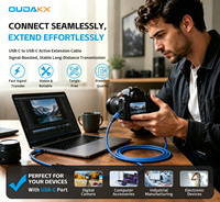10 Metre USB C - USB C 3.2 Gen 1 Uzatma Kablosu 5Gbps Dik Açılı Düşük Gecikmeli Esnek TPE Kamera Fotoğraf Ekipmanları Toptan Satış