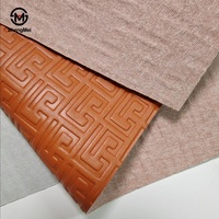 Housse de canapé en cuir synthétique gaufré durable motif labyrinthe élastique PVC doux brossé pour siège de voiture de meubles de décoration intérieure