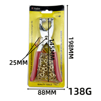 Kit d'outils de pose d'œillets 6 pouces avec œillets en laiton, pince perforatrice pour tissu, toile, bannière, cuir, chaussures, bricolage, artisanat, réparation, outil manuel