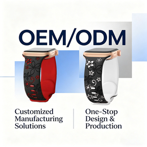 Correa de Reloj de Silicona Grabada de Doble Capa para <span class=keywords><strong>Apple</strong></span> ultra 2 3 11 10 9 8 7 <span class=keywords><strong>6</strong></span> - Correa de Reloj Personalizable Transpirable de Dos Colores con Diseño Floral - Product Image 6