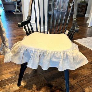 <span class=keywords><strong>Housse</strong></span> de Siège en Lin Vintage avec Sangle Jupe Style Doux au Toucher Finition Rides Elégante <span class=keywords><strong>Protection</strong></span> de Siège en Lin - Product Image 4