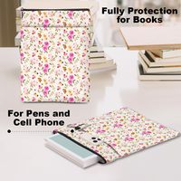 Housse de protection pour livres en néoprène imperméable moderne et simple à sublimation personnalisée avec fermeture à glissière antivol pour les amateurs de livres