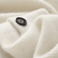 Damen Herbst Winter Kaschmir-Strickjacke Lässiger Rundhals Langarm-Strickware Oberbekleidung Basisschicht Pullover