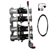 Kit Throttle Body TZ7-2-45B-1 FAJS 40/42/45/48/50/55DCOE untuk VOLVO PENTA B200/230, Mengubah Karburator ke EFI, HITAM atau PERAK