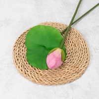 Fleur de lotus artificielle en soie style chinois pour bassin, décoration florale décorative pour mariage et salon, élément aquatique