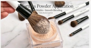 DailyQueen – Kit de 8 pinceaux professionnels de luxe à double embout pour fond de <span class=keywords><strong>teint</strong></span>, fard à joues, fard à paupières et correcteur, dégradé, ultra-doux et sans perte de poils - Product Image 3