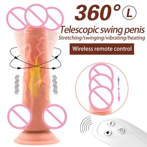 Telecomando telescopico vibrante enorme grande grande pene realistico Dildo oscillazioni di spinta Dildo vibratore per gli uomini donne Sex Toy - Product Image 6