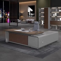 Bureau de direction moderne en bois pour cadre supérieur