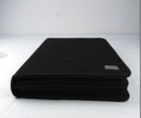 Portafolio Multifuncional de Cuero PU Personalizado con Logotipo Grabado, Carpeta de Archivos para Oficina, Bolsa Portadocumentos con Clip para Bloc de Notas