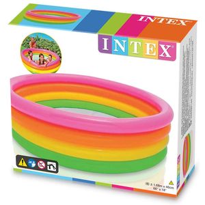 Intex 56441 <span class=keywords><strong>Inflatable</strong></span> <span class=keywords><strong>4</strong></span> nhẫn trẻ em cầu vồng hồ bơi hoàng hôn Glow Hồ bơi bơm hơi 168cm x 46cm - Product Image 4