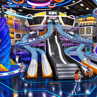 Équipement de parc d'aventure intérieur Thème Galaxie Piscine à balles colorée pour centres de loisirs Solution complète ignifuge certifiée