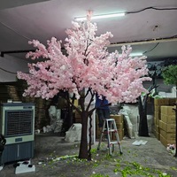 Arbres artificiels géants en fleurs de cerisier, tronc en fibre de verre, haute simulation, décoration de Noël et du Nouvel An, utilisation en extérieur, grande taille