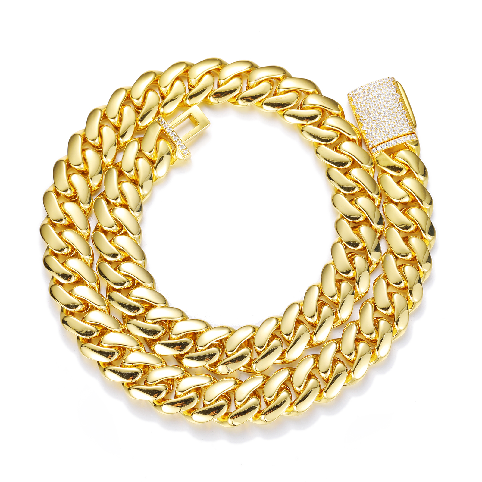 12mm Diamond Buckle-Gold