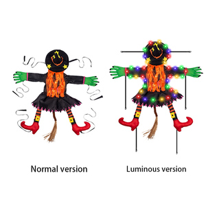 <span class=keywords><strong>De</strong></span> Long Cross-border Halloween <span class=keywords><strong>Sorcière</strong></span> qui s'agrippant d'un coup <span class=keywords><strong>de</strong></span> main à l'arbre, cheveux orange lumineux, sangles réglables, piles AA, décoration colorée en plastique - Product Image 6