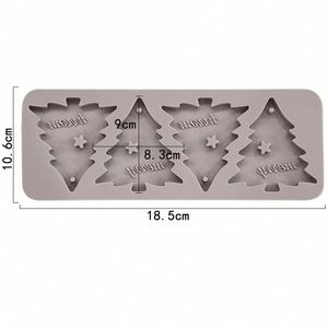 Moldes de Silicona Ecológicos para Velas con Diseño Navideño en Forma de Árbol de Navidad de 4 Agujeros, Personalizables con Logotipo, Molde de Resina para Aromaterapia, OEM/ODM - Product Image 2