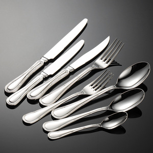 304 forchetta con coltello in pizzo forgiato in acciaio inossidabile stile classico Hotel stoviglie occidentali spesse e alte estetiche - Product Image 1