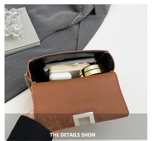 กระเป๋าสะพายข้างผู้หญิงสไตล์เกาหลีแบบใหม่ ทำจากวัสดุ PU ทนทาน ทันสมัย ลำลอง กระเป๋าสะพายไหล่เดี่ยว - Product Image 2