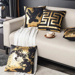Irrégulier abstrait géométrique bronzant imprimé confortable doux jeter taies d'oreiller housses de coussin coquilles pour canapé canapé lit décor à la maison - Product Image 1