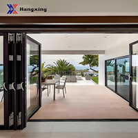 Puerta Plegable de Vidrio para Exterior, Puerta Plegable de Vidrio para Interior, Puerta Plegable de Vidrio para Balcón, Puerta Plegable para Sala de Estar, Puerta Plegable para Tienda