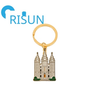 Porte-clés personnalisé en émail, motif Cœur, Souvenir de voyage, USA, Salt Lake City, Temple, Utah, Vente en gros - Product Image 4