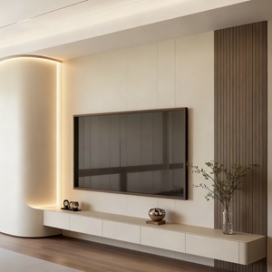 Meuble <span class=keywords><strong>TV</strong></span> moderne en bois clair avec espace de rangement - Excellent mobilier de salon - Product Image 3