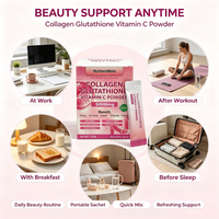 Poudre de Collagène Peptidique OEM, Glutathion et Vitamine C – Soutien Antioxydant Quotidien, Complément Nutritionnel en Poudre